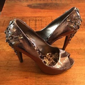 NWOT Sam Edelman Boutique Gunmetal Heels 7.5